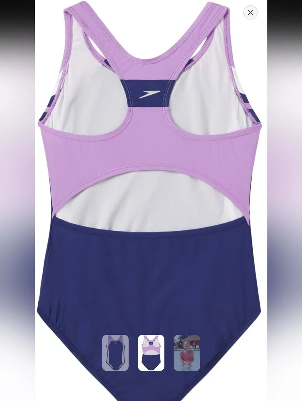 Speedo Girls Infinity Splice One Piece Swimsuit| Big Girls Size 14| New W Tags